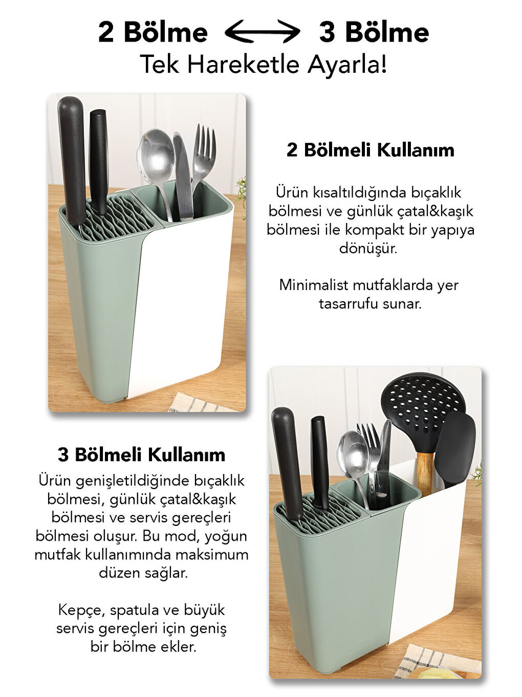 Yeşil Bölmeli Bıçaklık-1