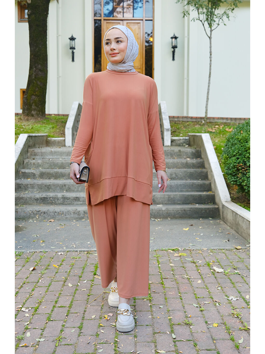 Yanları Cepli Takım  Turuncu