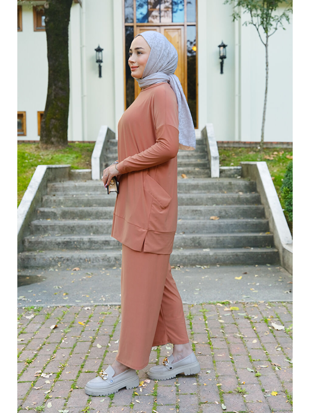 Yanları Cepli Takım  Turuncu-1