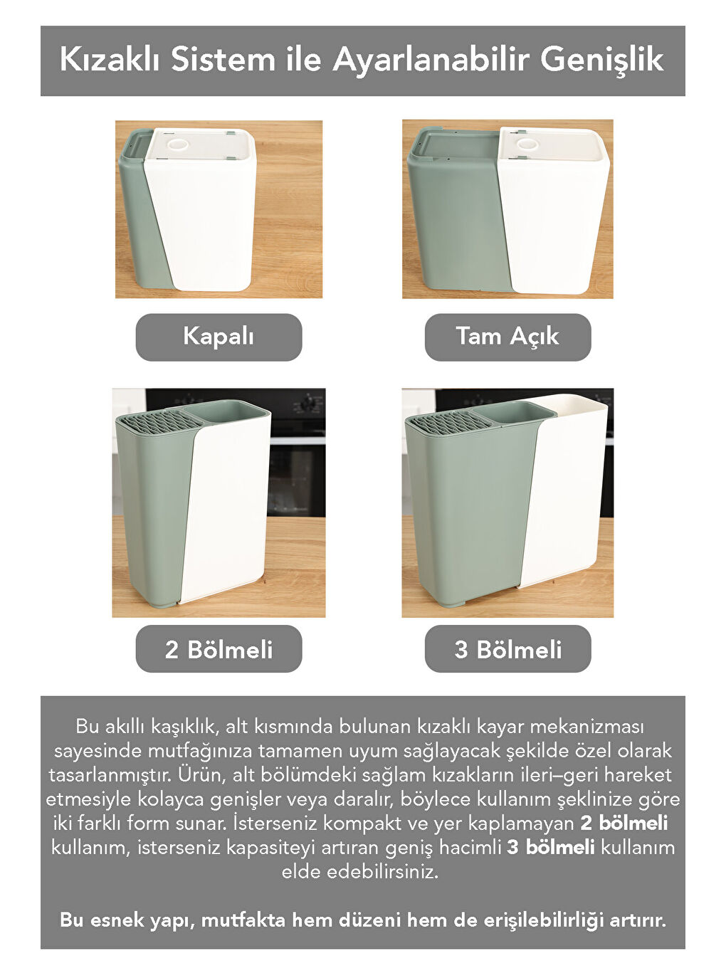 Yeşil Bölmeli Bıçaklık-5