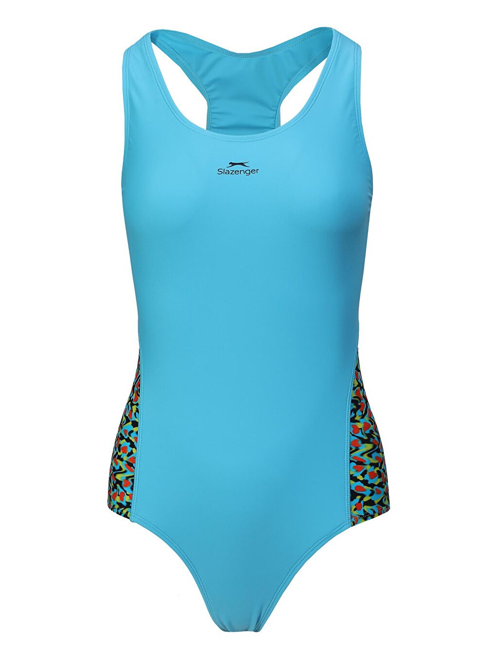 SLAZENGER Mavi-Siyah SPL RacerBack Ld43 Kadın Mayo Mavi / Siyah