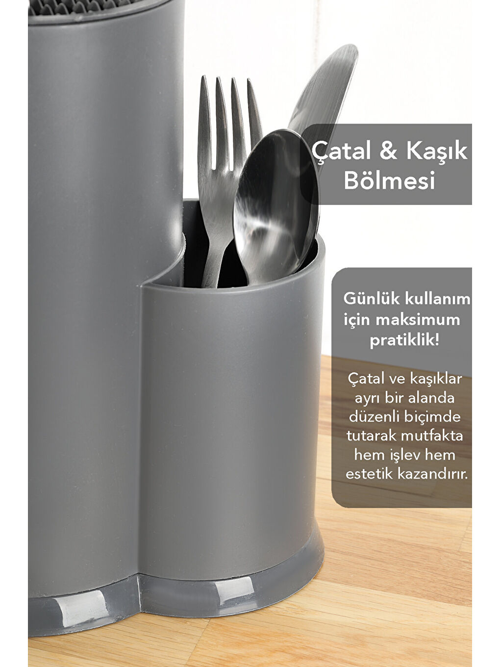 Gri 2'li Bölmeli Bıçaklık-2