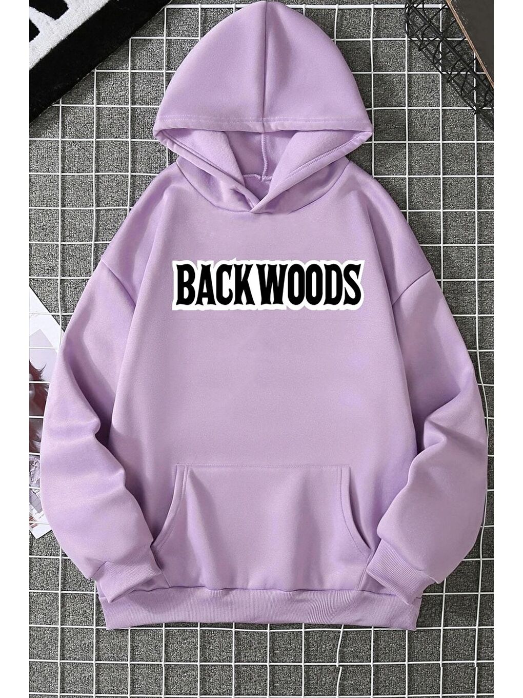 uyguntarz Lila Unisex Backwoods Baskılı Sweatshirt