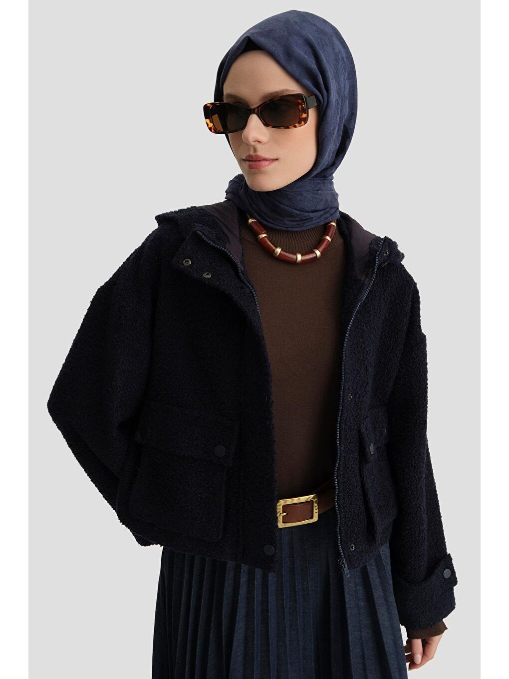 Tüvit Kumaşlı Mont 24K5702 Lacivert