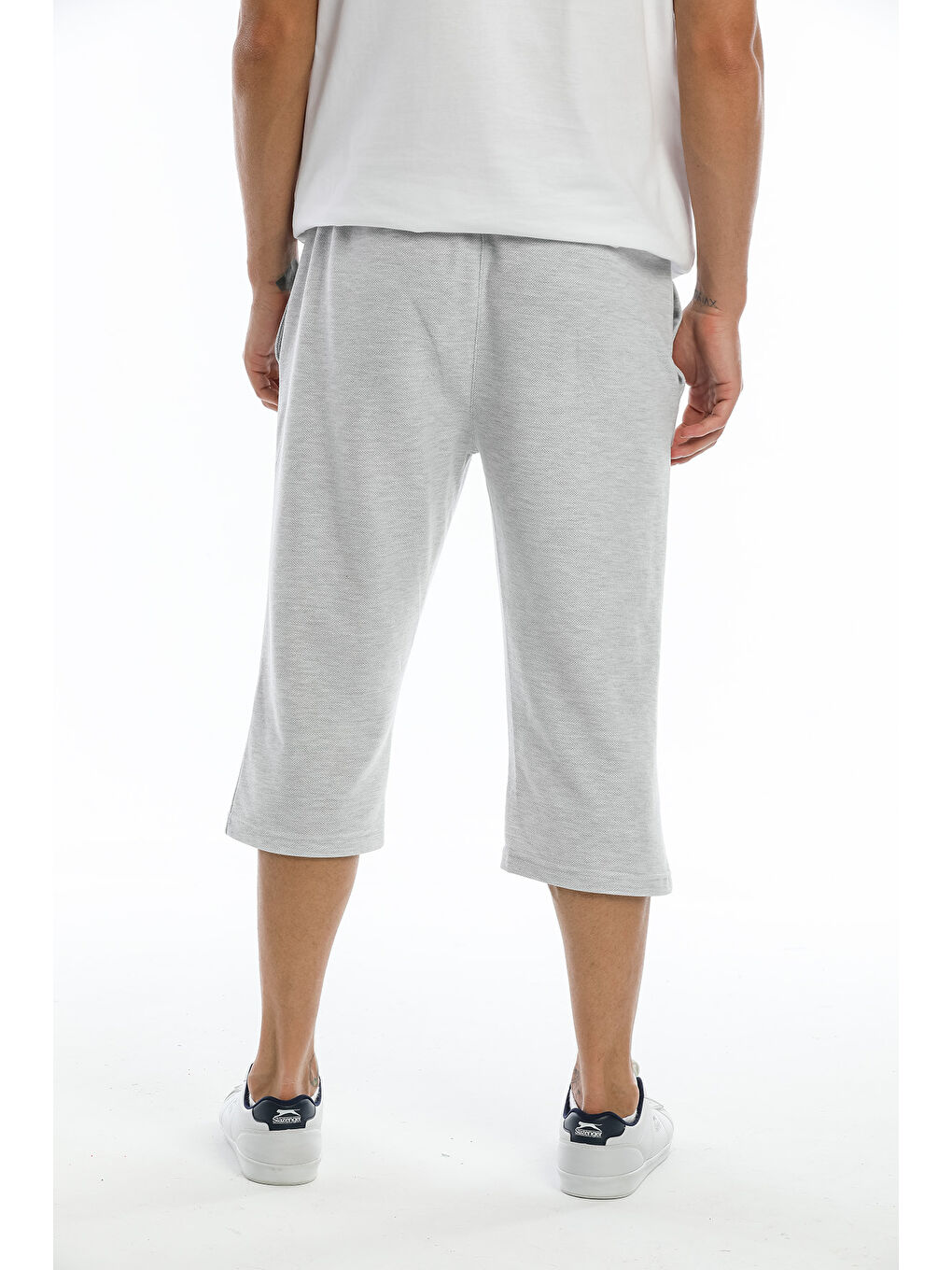 Gri Erkek New York Baskılı Uzun Şort SPR25SR081-1