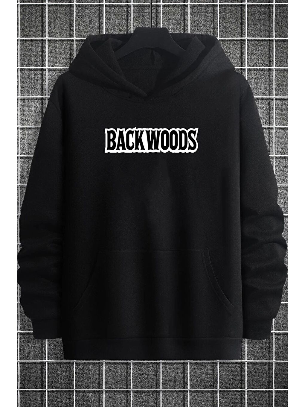 uyguntarz Siyah Unisex Backwoods Baskılı Sweatshirt