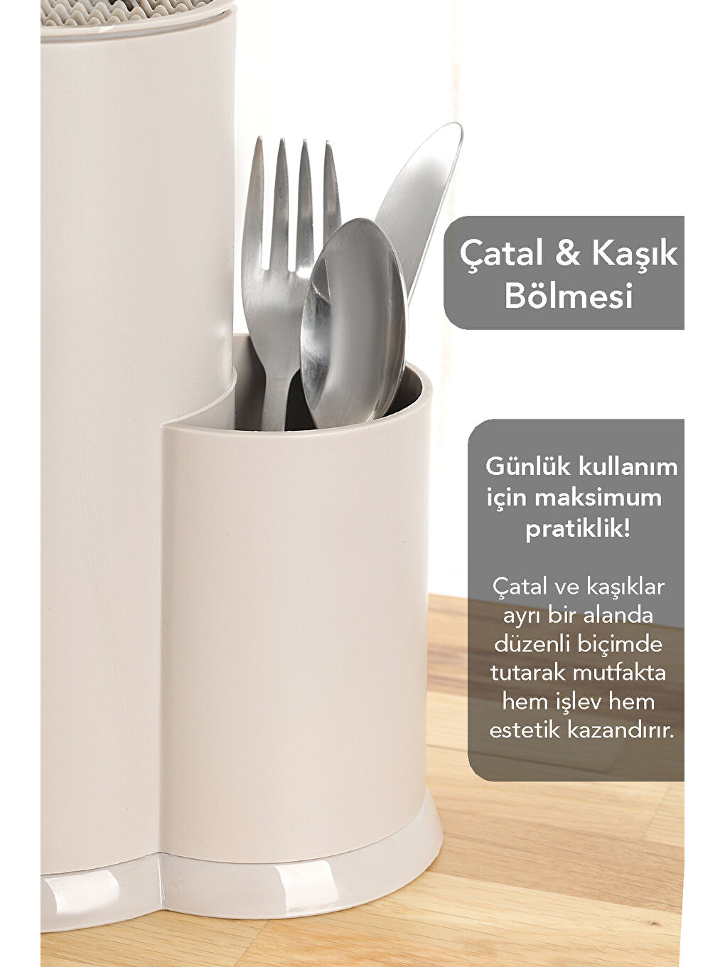 Bej 2'li Bölmeli Bıçaklık-2