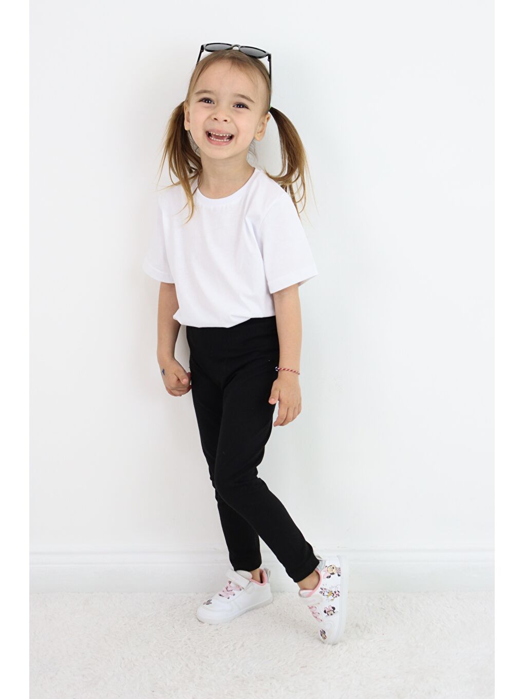 Siyah Basic Kız Çocuk Tayt %100 Pamuk 6 Ay 5 Yaş