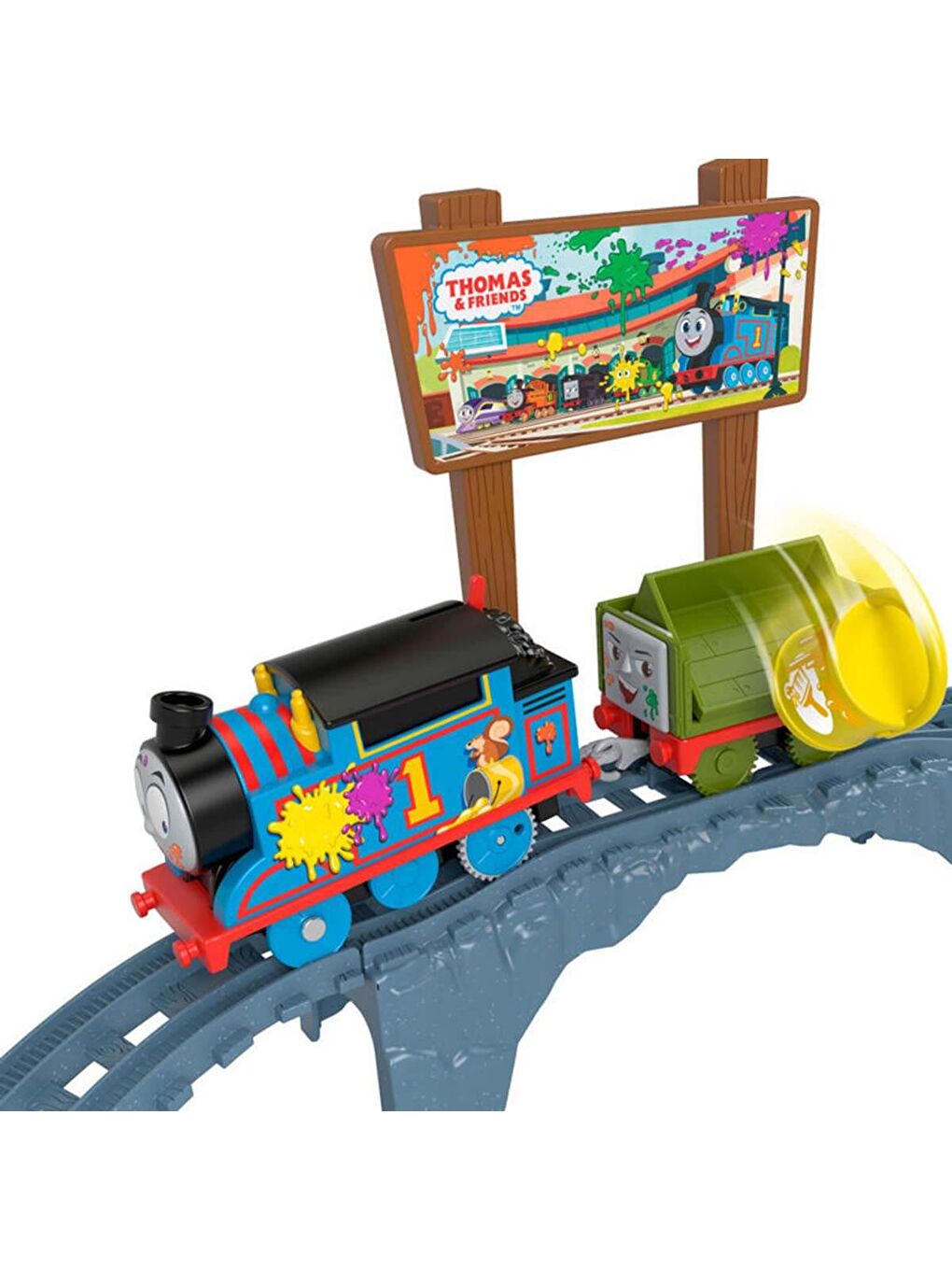 Thomas & Friends Renksiz Thomas ve Arkadaşları Boya Teslimatı Seti HTN34 - 2