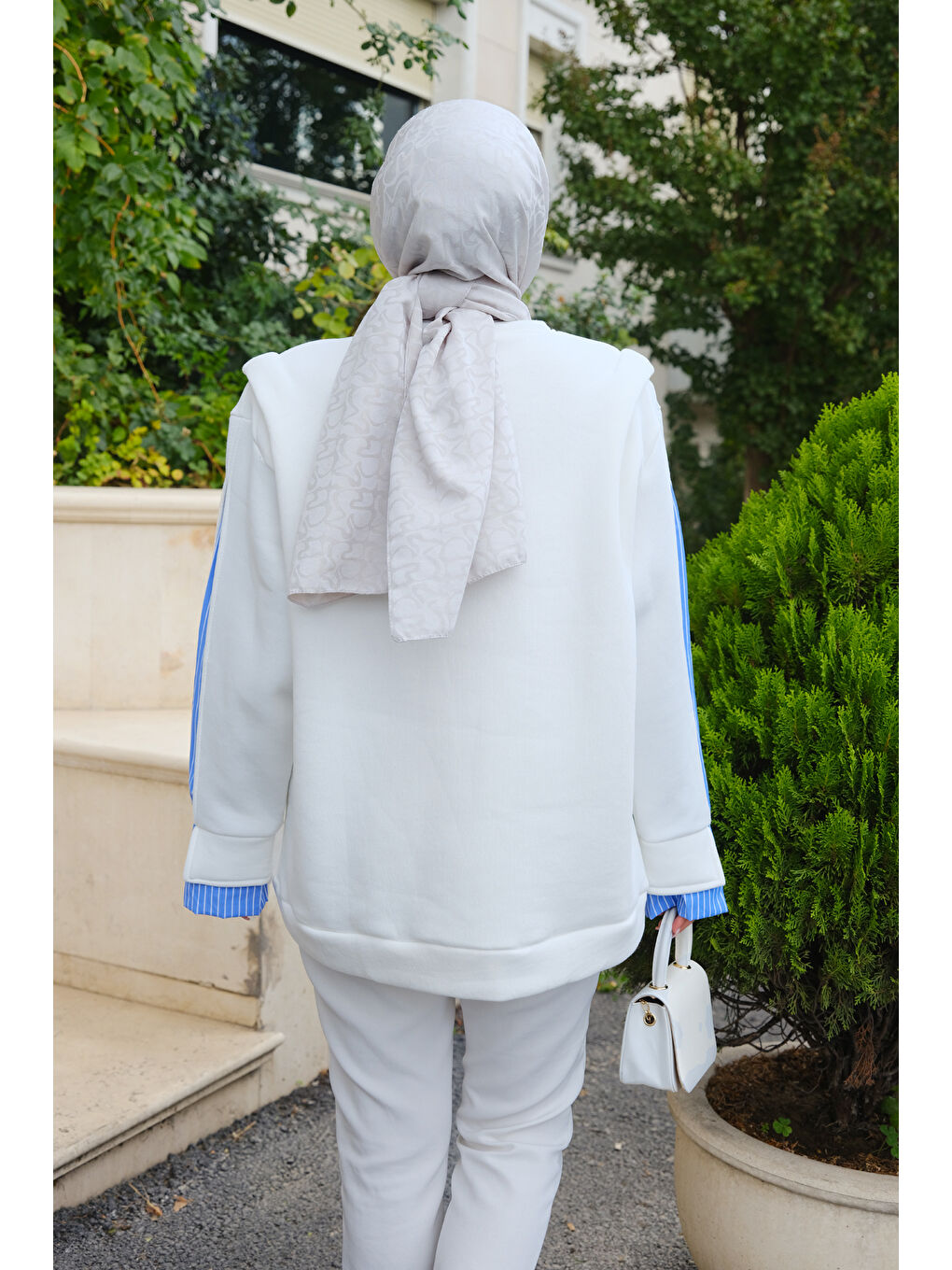 Gömlek Detay Sweat  Beyaz-3