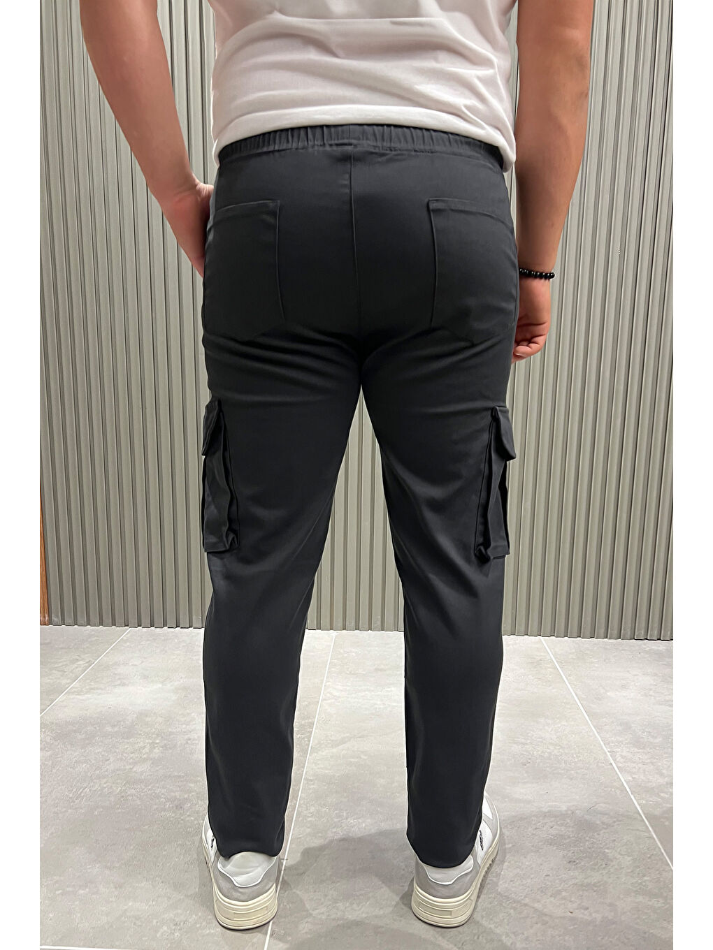 Mishar İtalia Gri Kargo Cepli Jogger Erkek Pantolon - 2