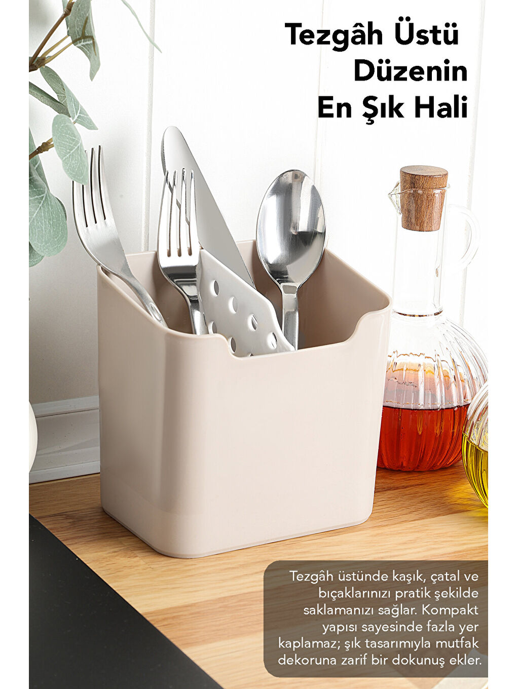 Bej 2'li Süngerlik Bölmeli Sıvı Sabunluk-4