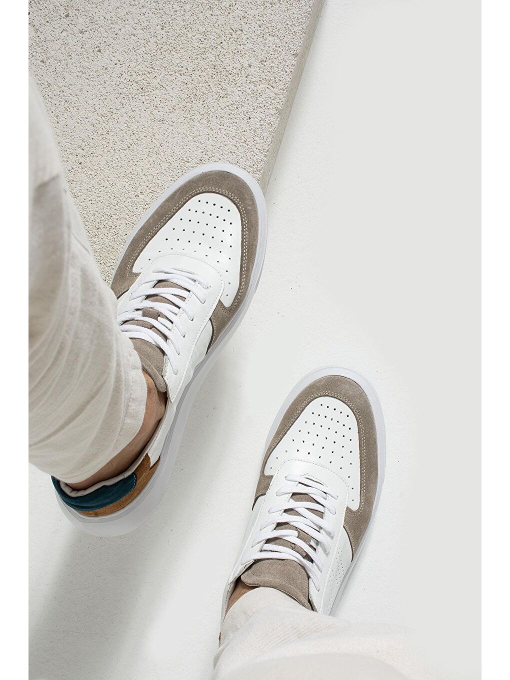 Hakiki Deri Twent Beyaz Erkek Ayakkabı-2