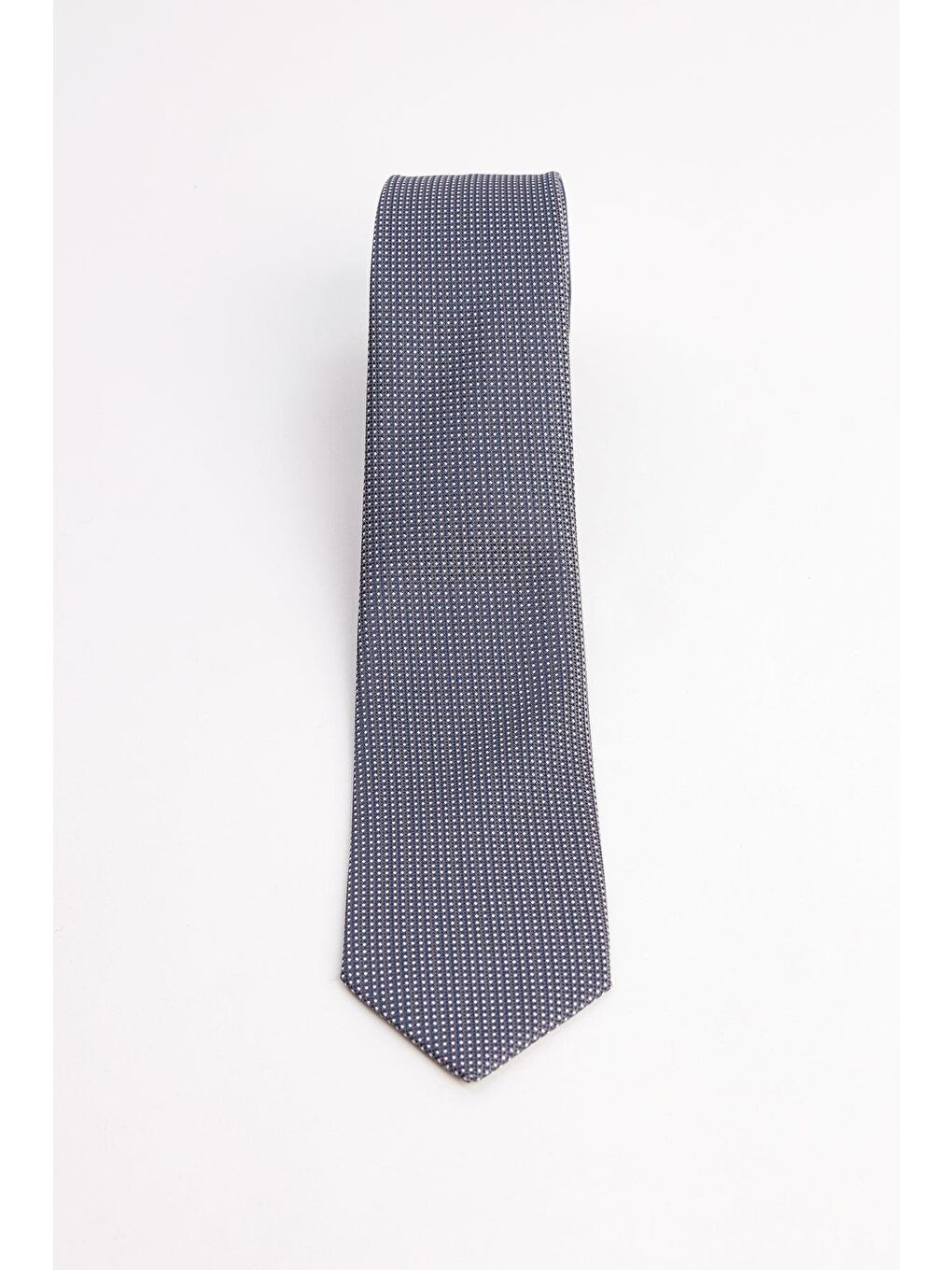 Gri Klasik Cep Mendilli Desenli Kravat