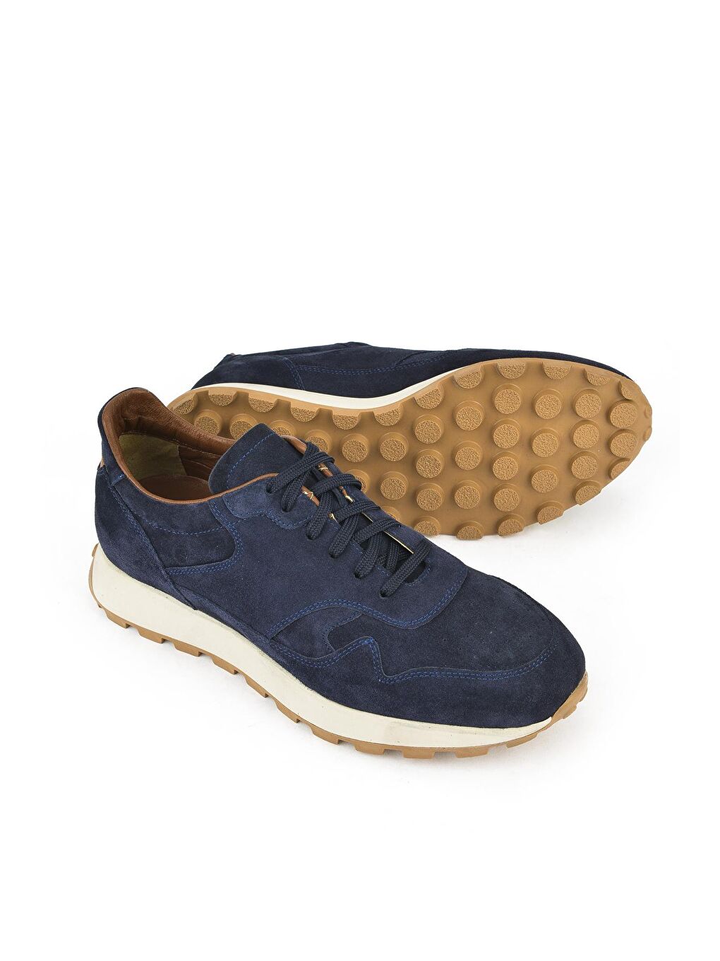 Erkek Hakiki Deri Sneaker 133983Z5090 Lacivert-3