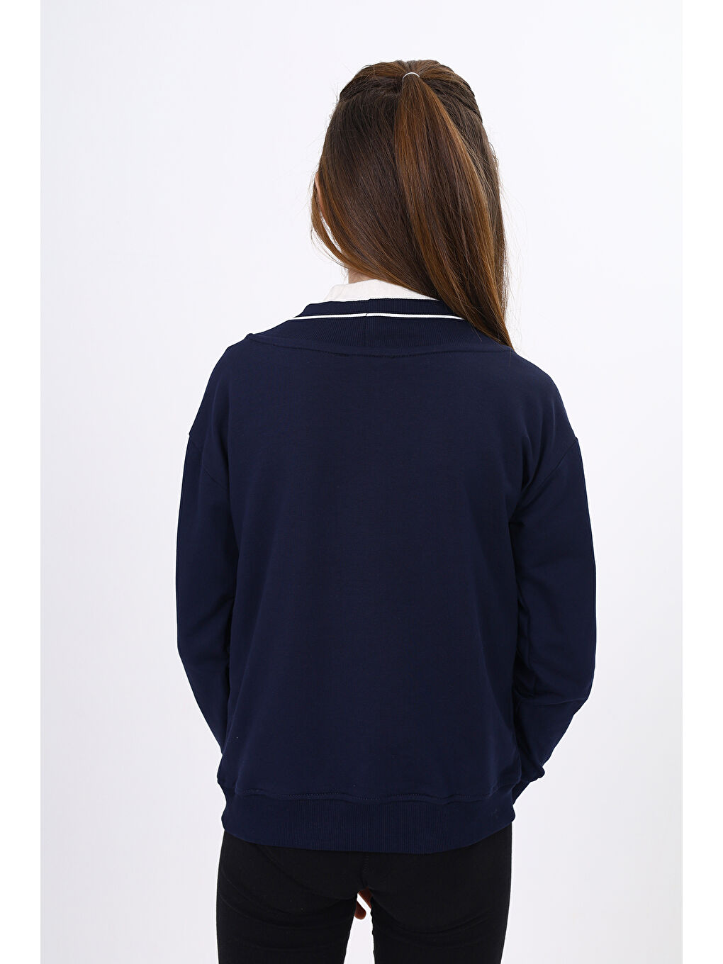 Lacivert Kız Çocuk Okul Hırka-3