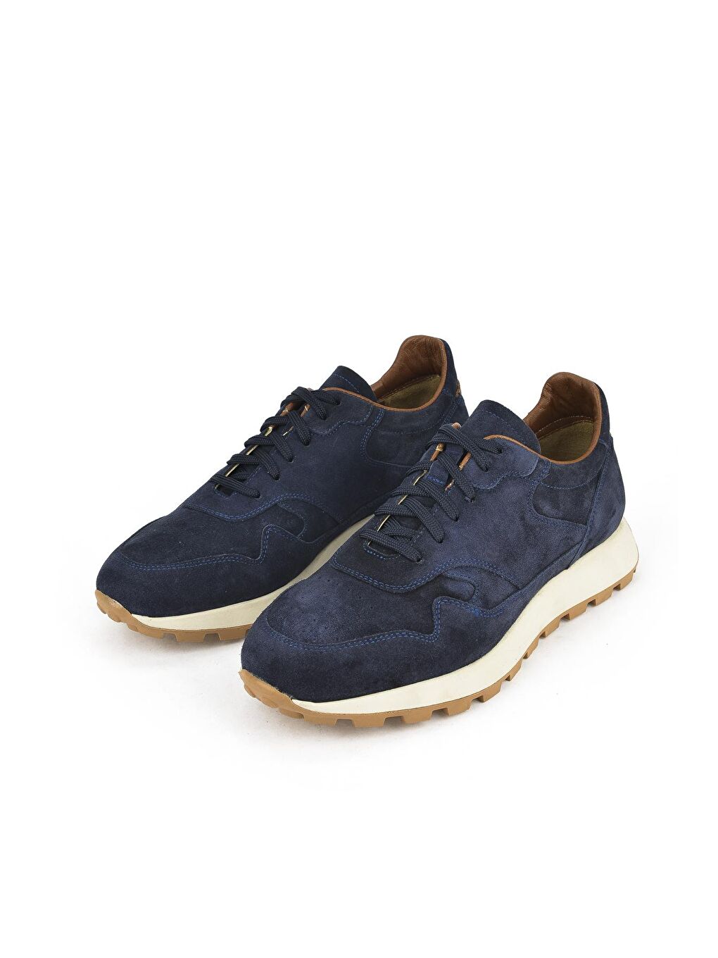 Erkek Hakiki Deri Sneaker 133983Z5090 Lacivert-4