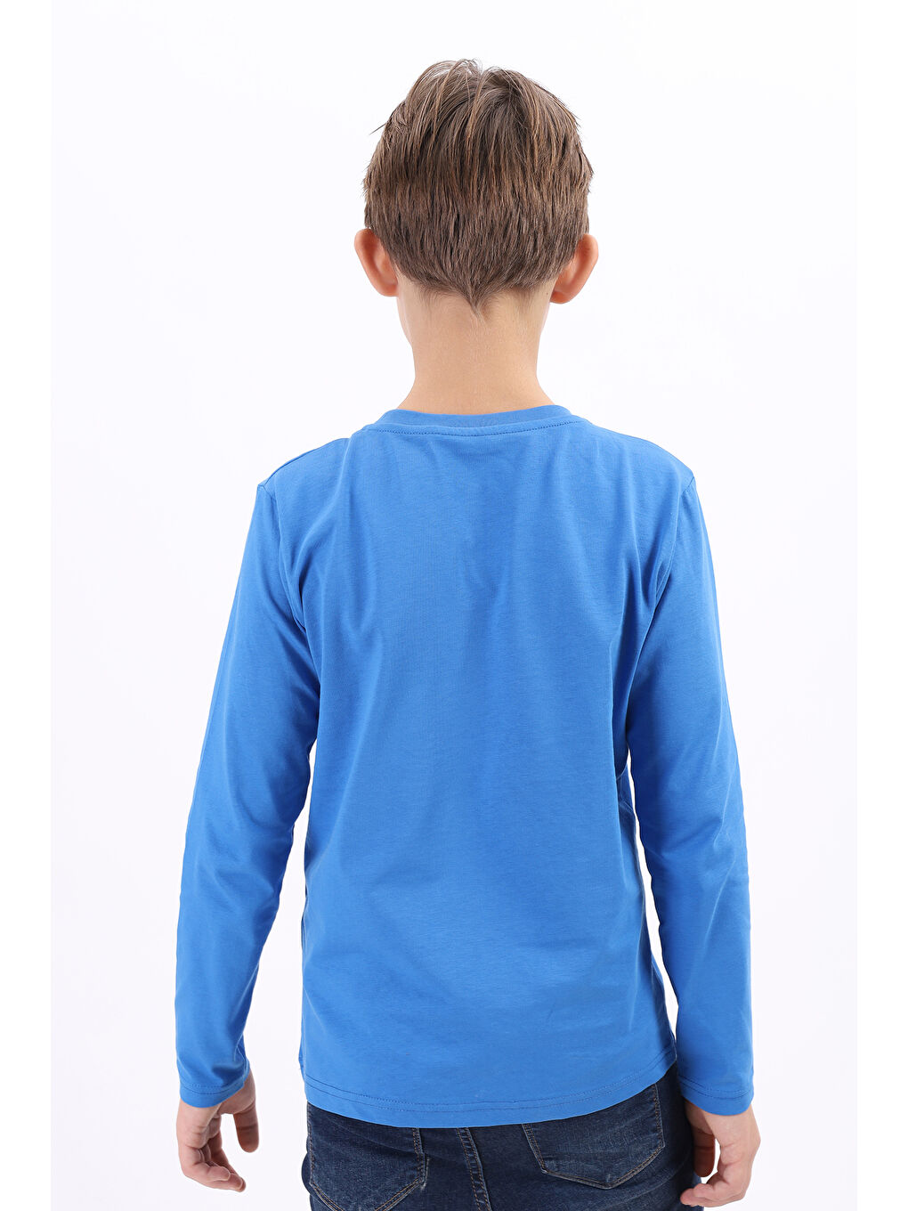 Mavi Erkek Çocuk Baskılı Tişört-3