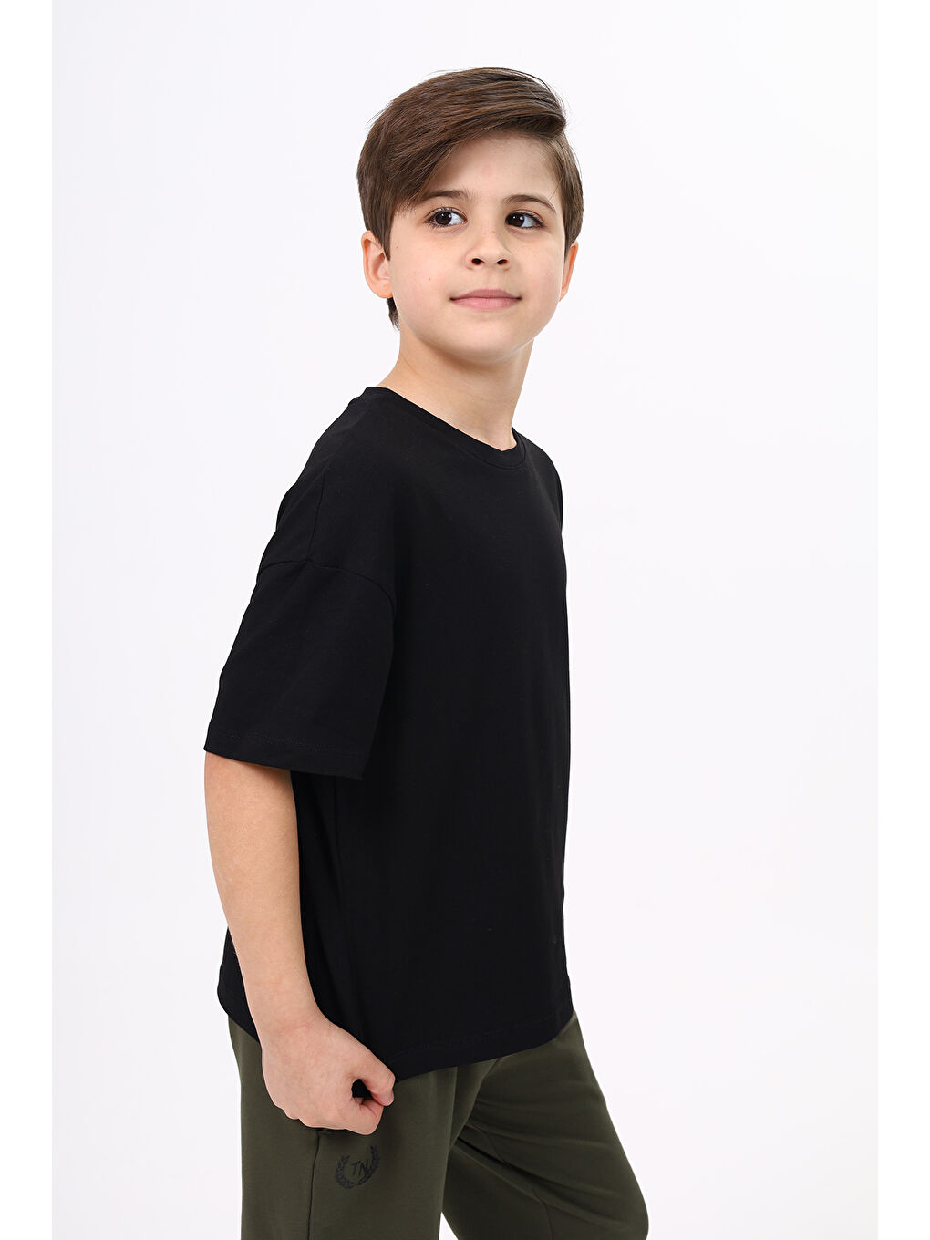 Siyah Erkek Çocuk Baskılı Tişört-2