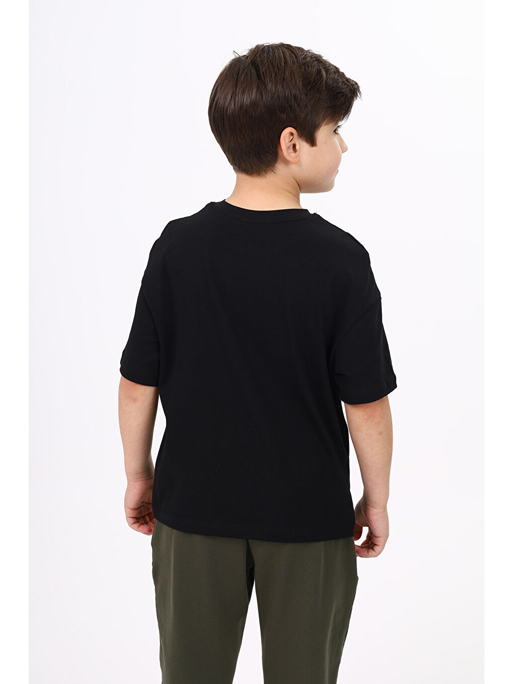 Siyah Erkek Çocuk Baskılı Tişört-3