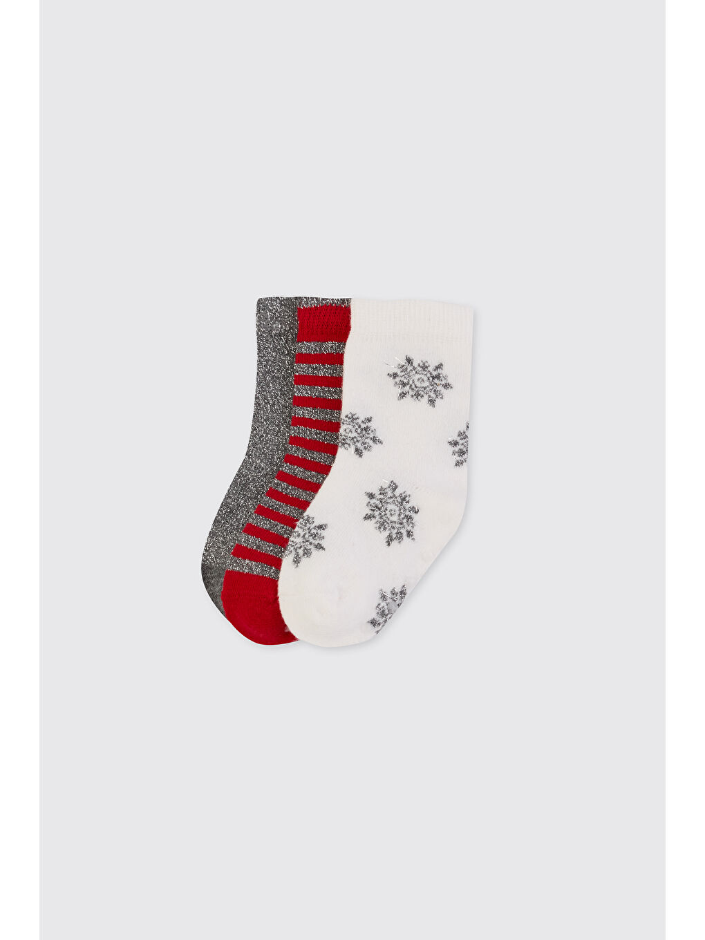 Karışık Kız Bebek 3'lü Soket Çorap-1