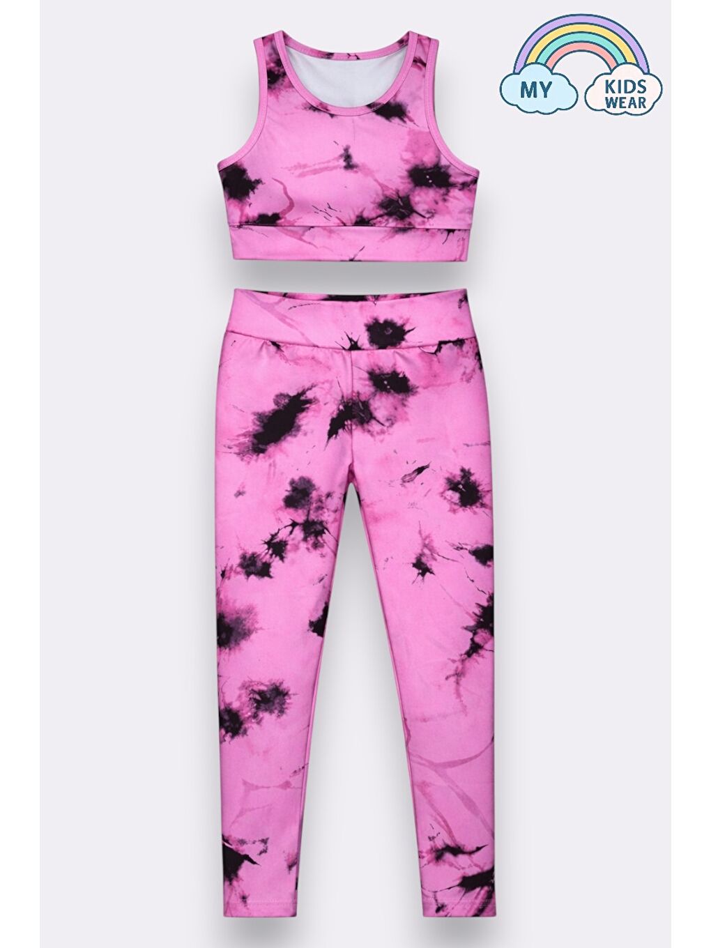 Pembe Kız Çocuk Çok Amaçlı Desenli Mayo & Spor Takımı 12442