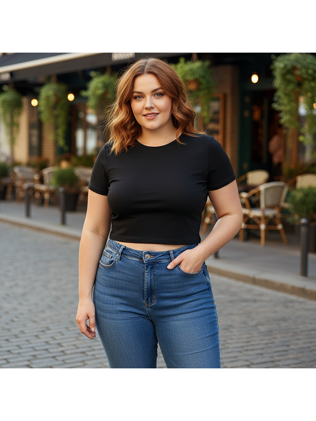 Siyah Kadın Bisilet Yaka Kısa Kollu Basic Tshirt Bb2497-2