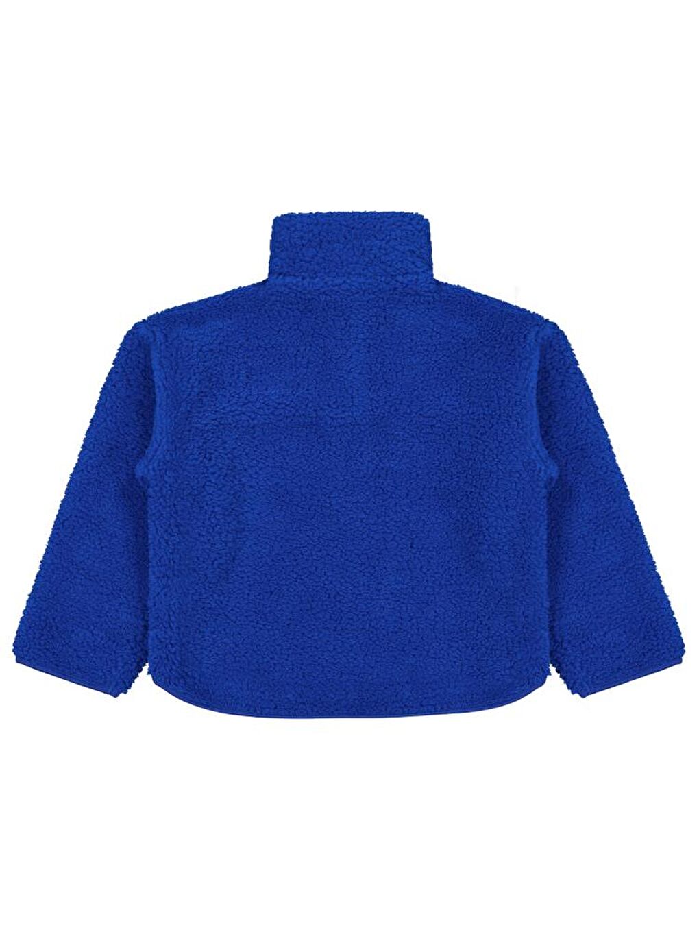 Boys Biyeli Yarım Fermuarlı 6-9 Yaş Sweatshirt - Mavi 6-7 Yaş-1