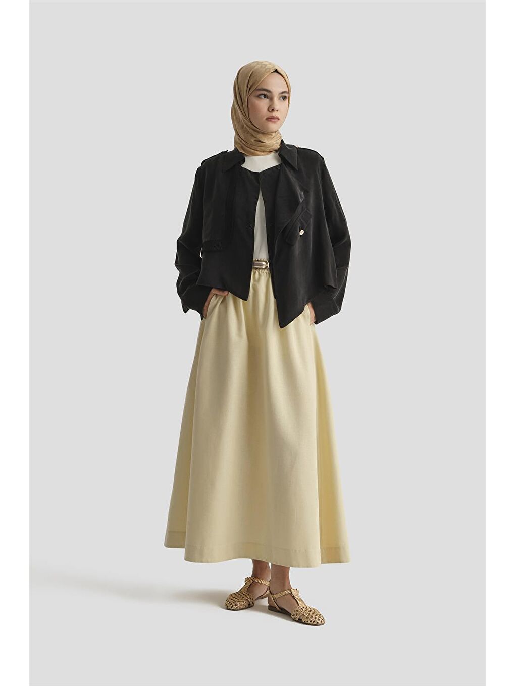 Asimetrik Ceket 25Y5914 Siyah-1