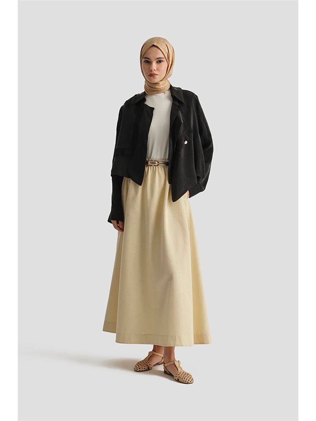 Asimetrik Ceket 25Y5914 Siyah-2