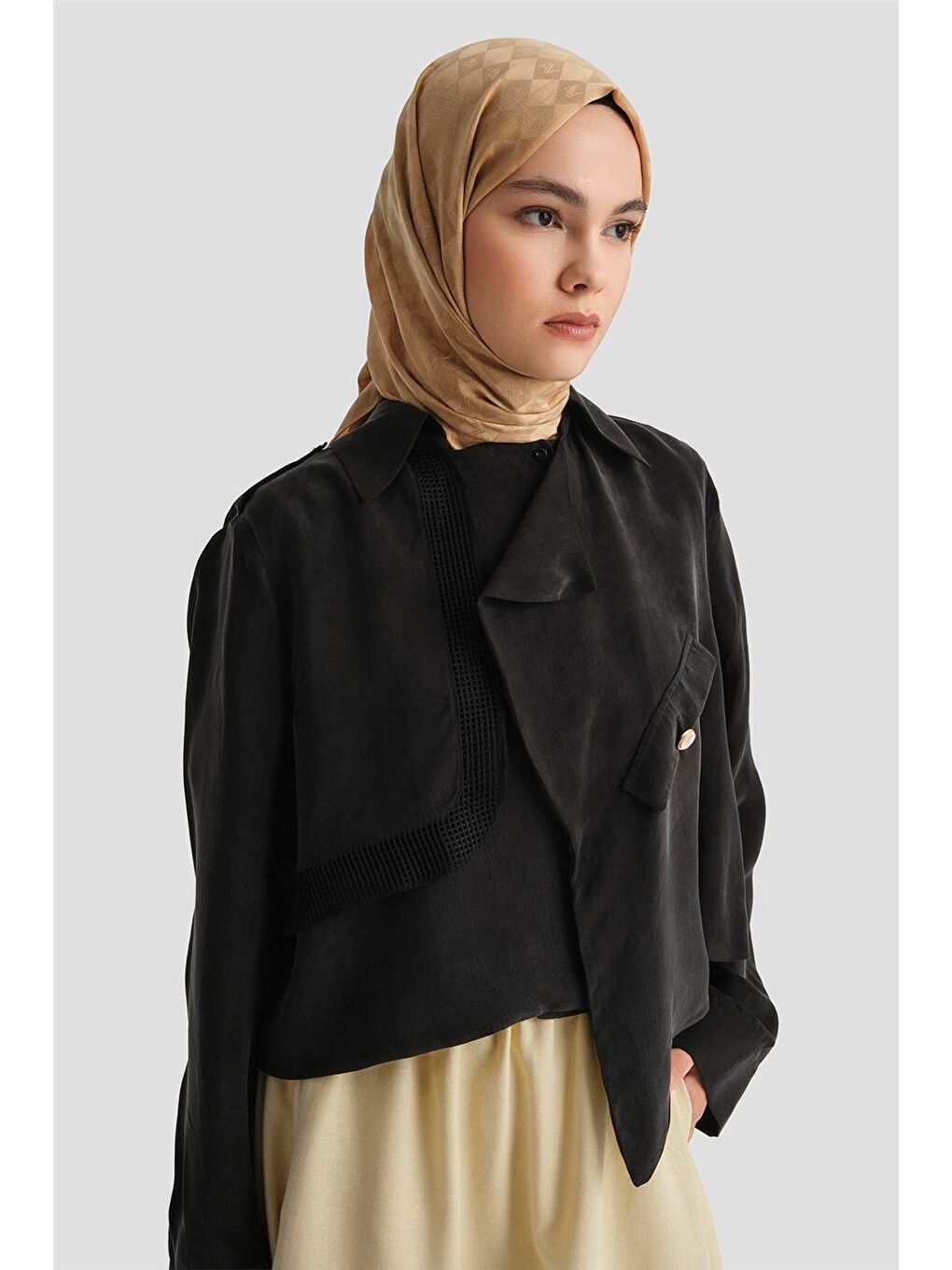 Asimetrik Ceket 25Y5914 Siyah-3