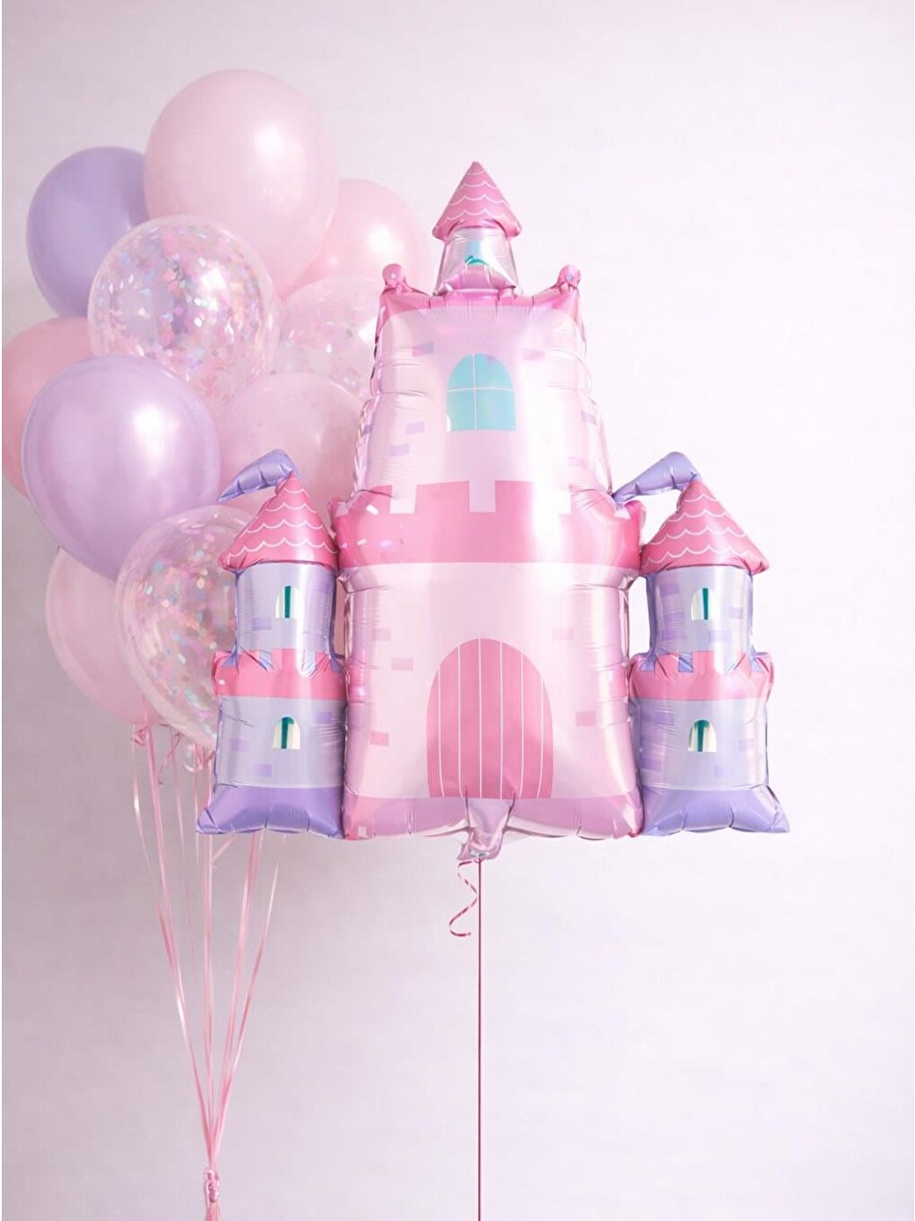 Pembe Prenses Şato Folyo Balon – Parti & Doğum Günü Süslemesi 79 cm