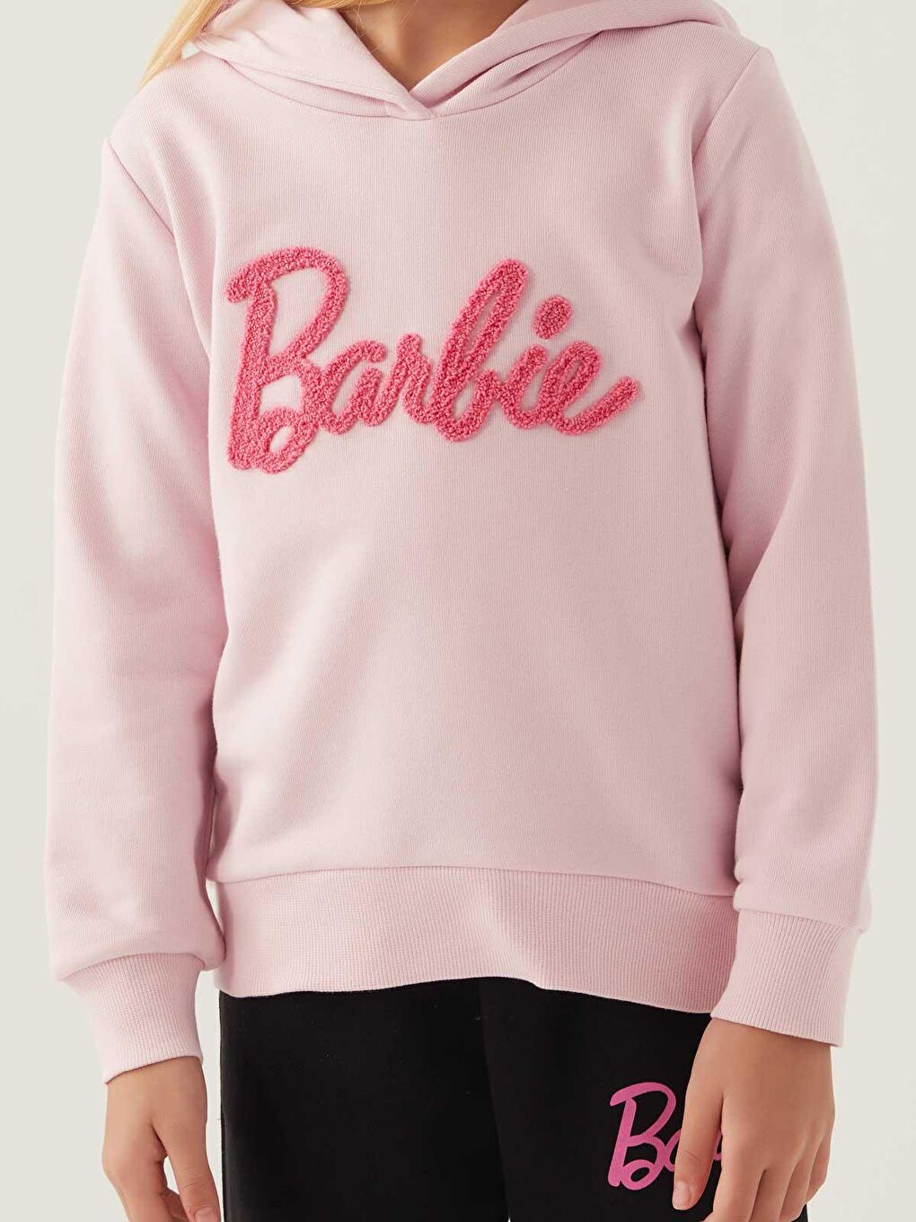 Civil Açık Pembe Barbie Kız Çocuk Kapüşonlu Sweatshirt 3-7 Yaş Toz Pembe - 4