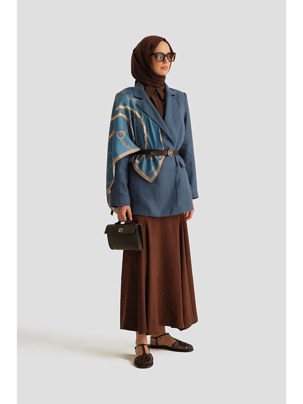 Mavi Kruvaze Keten Ceket 25Y5917 İndigo