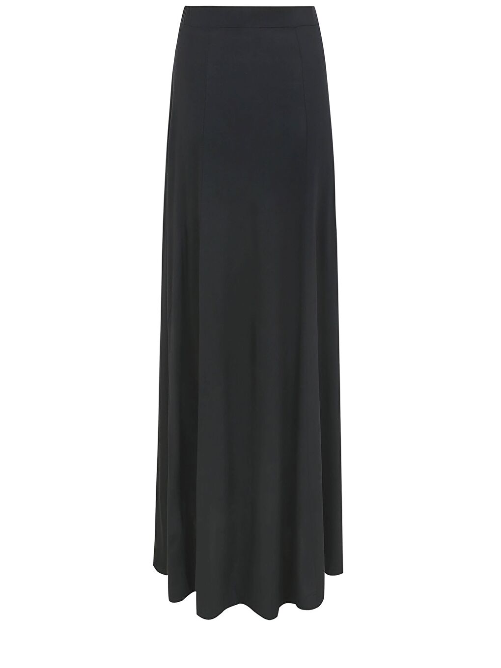 Siyah Büyük Beden Cepli Elastanlı Uzun Etek 194938-6