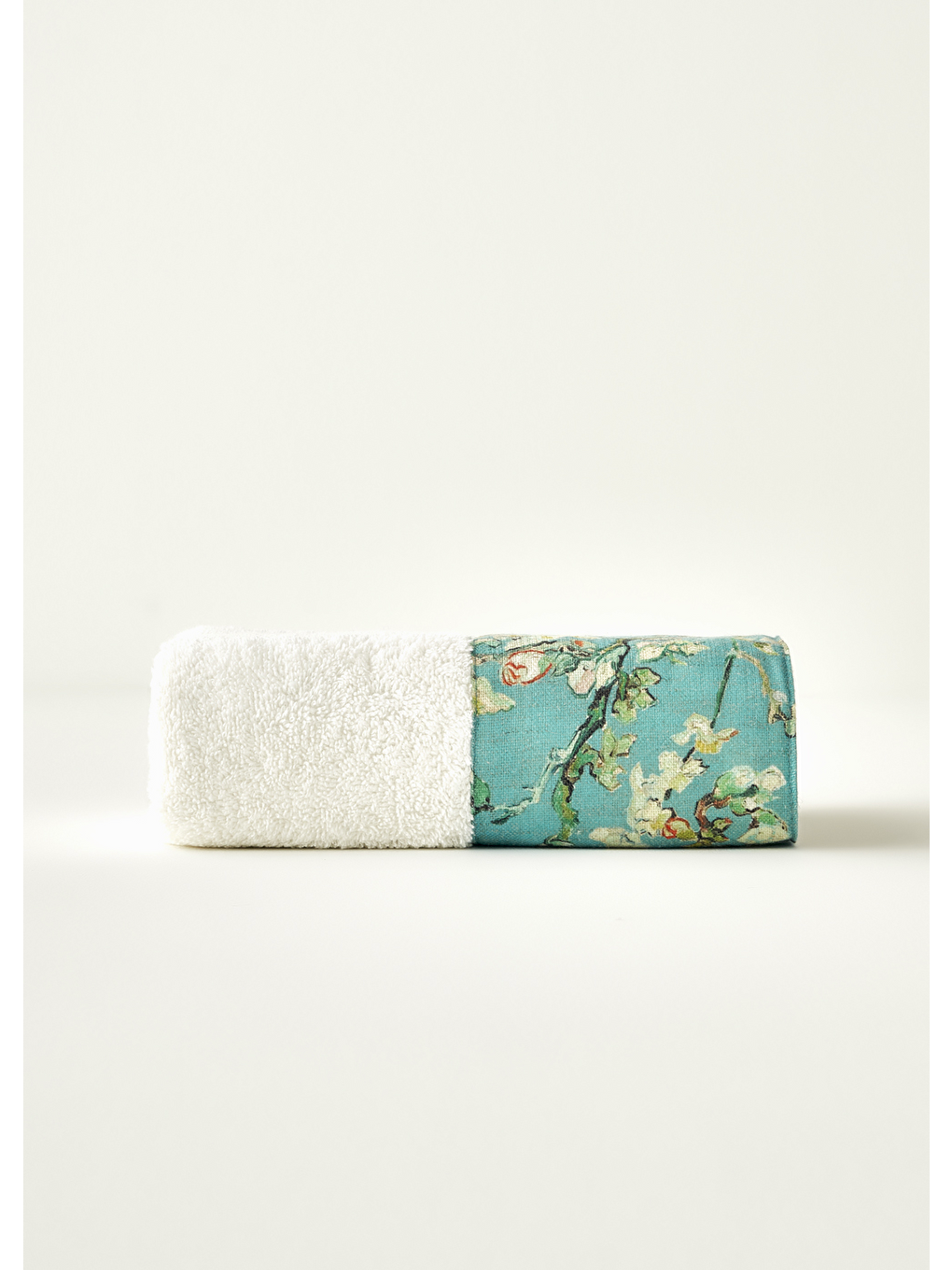 %100 Pamuk Van Gogh Almond Blossom Yüz Havlusu Turkuaz (50x90 Cm)-2