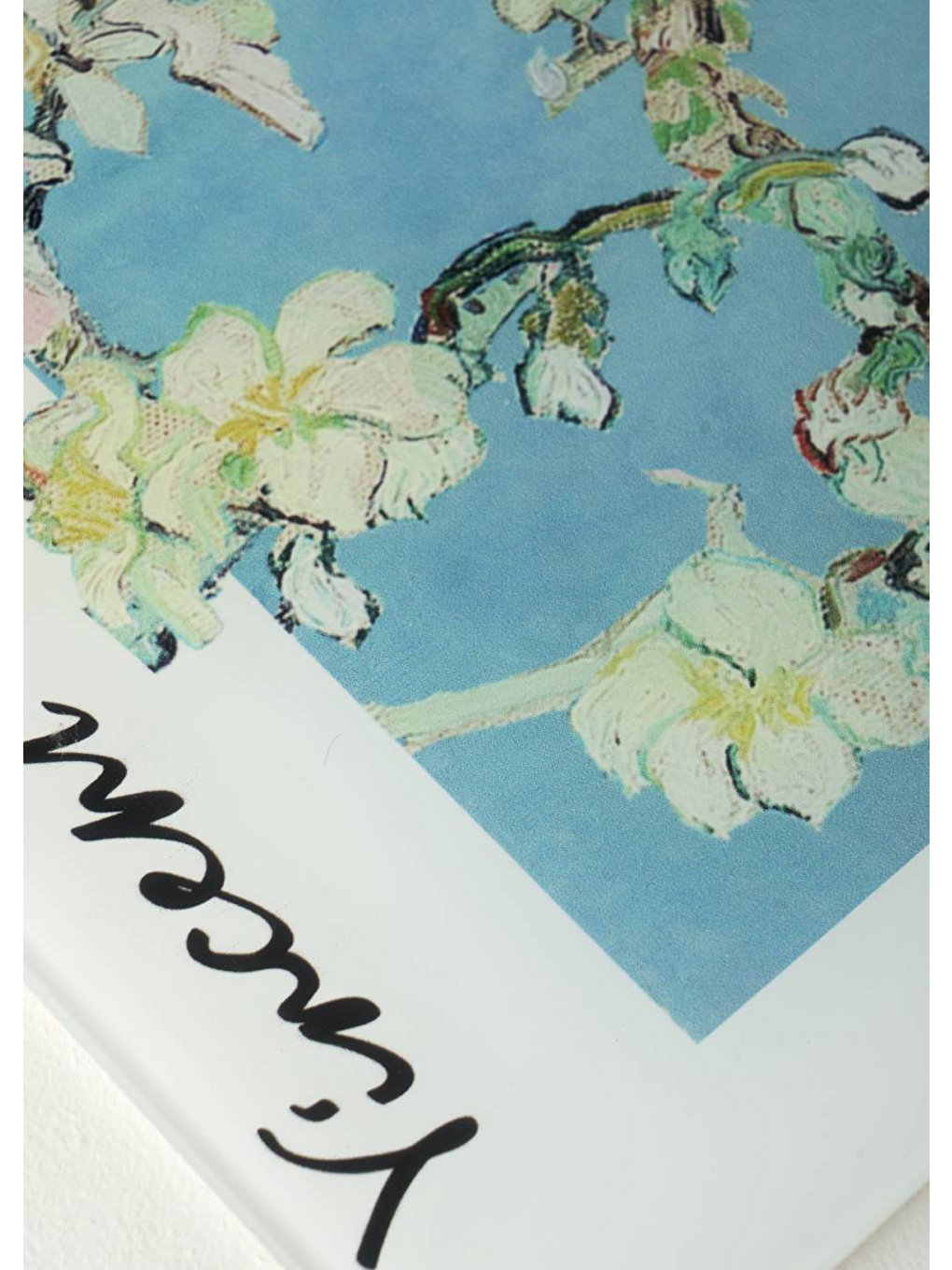 Karışık Van Gogh Almond Blossom Cam Kesme Tahtası (35x25 Cm)-1