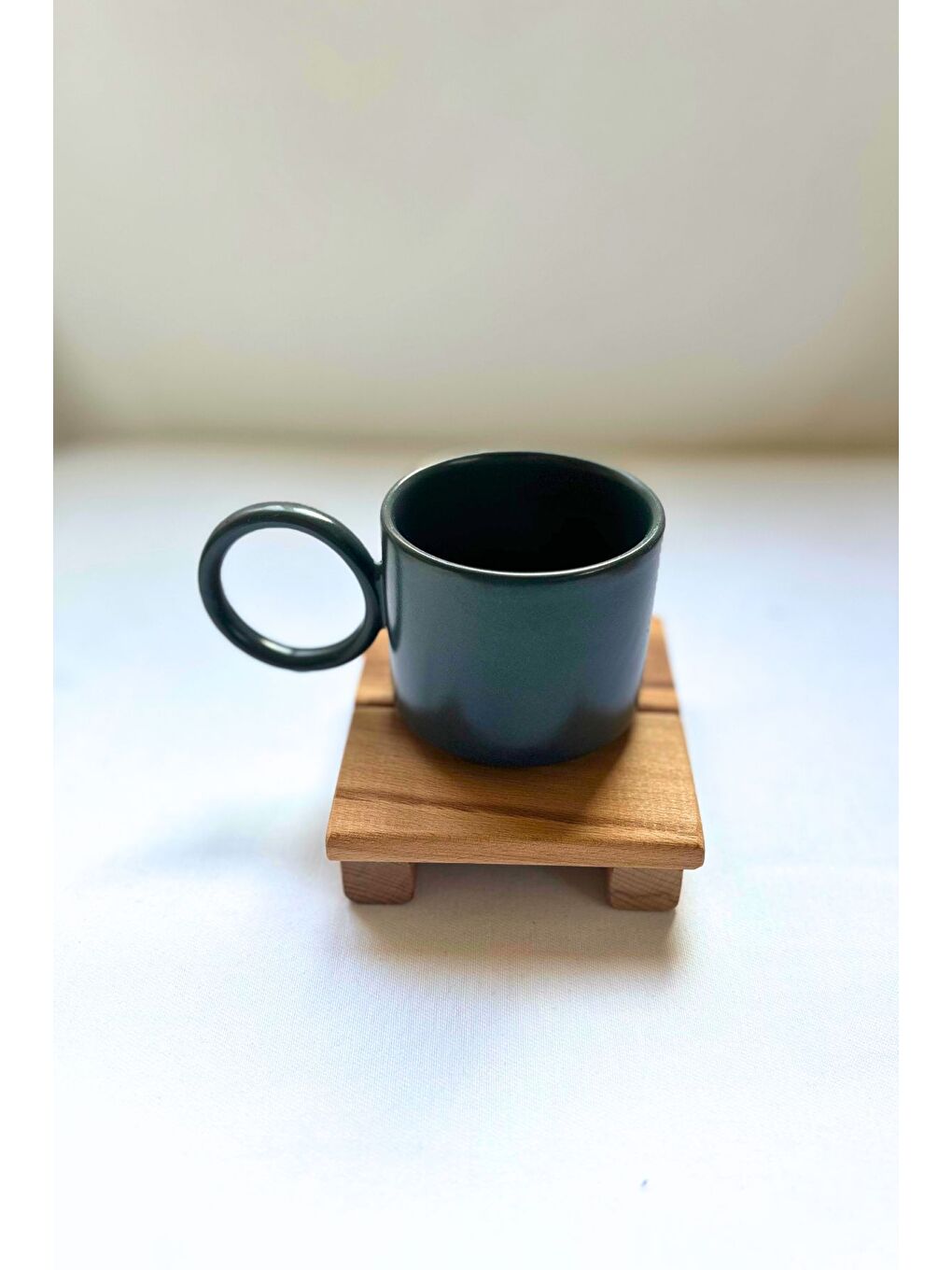 Renksiz Leftover - 4’lü Ham Masif Ahşap El Yapımı Bardak Altığı Seti-1