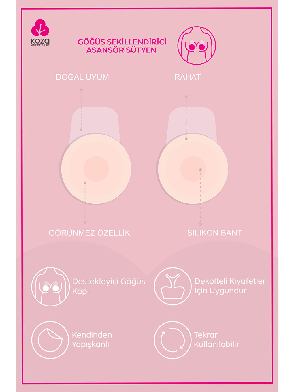 Ekru Göğüs Şekillendirici Asansör Sütyen-3