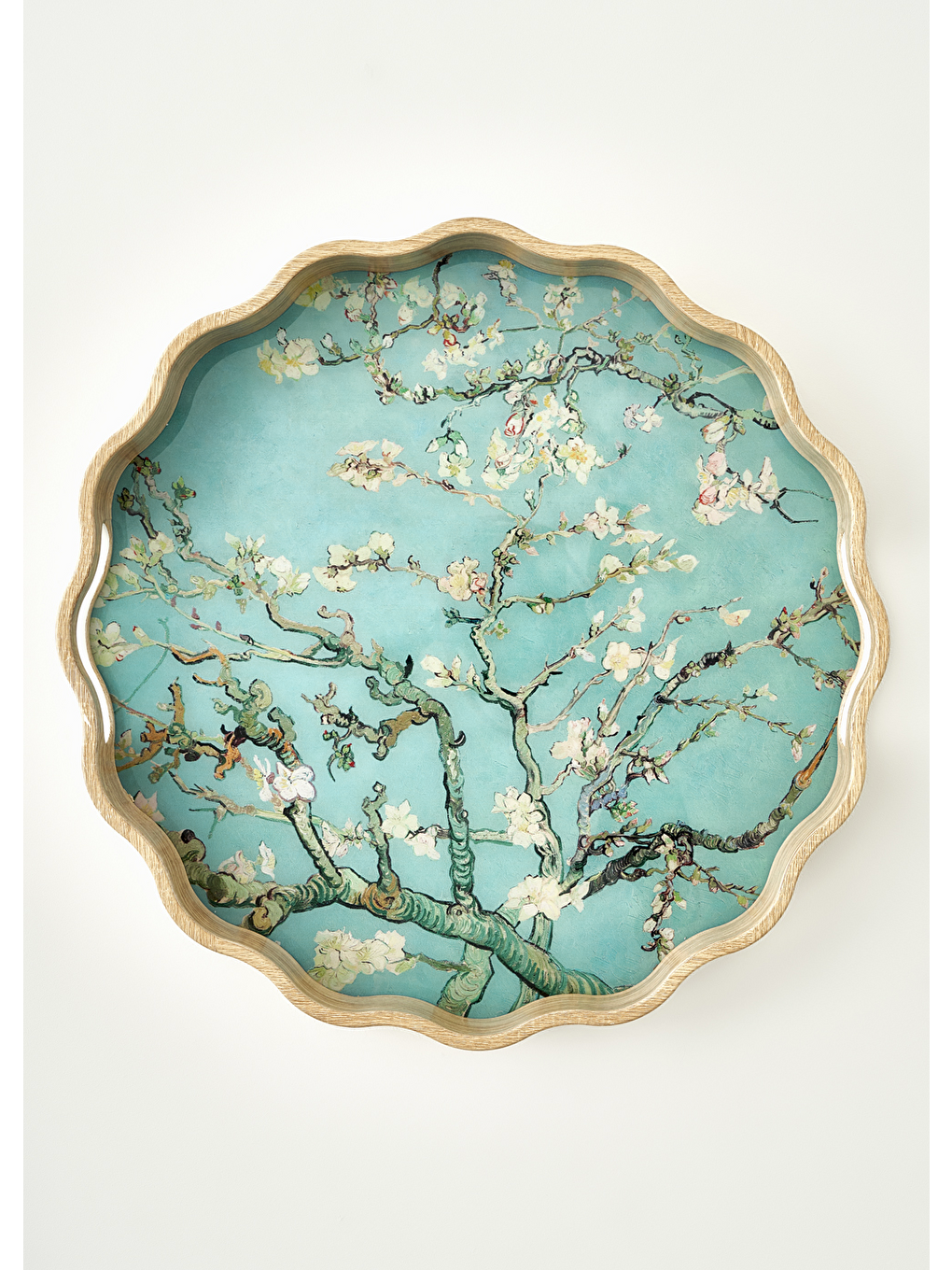 Van Gogh Almond Blossom Dekoratif Tepsi Turkuaz (34x4 Cm)-1