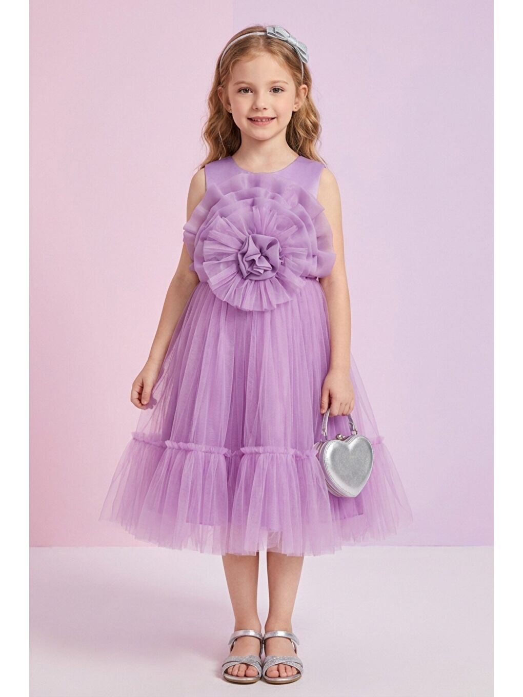 Mor Kız Çocuk Abiye