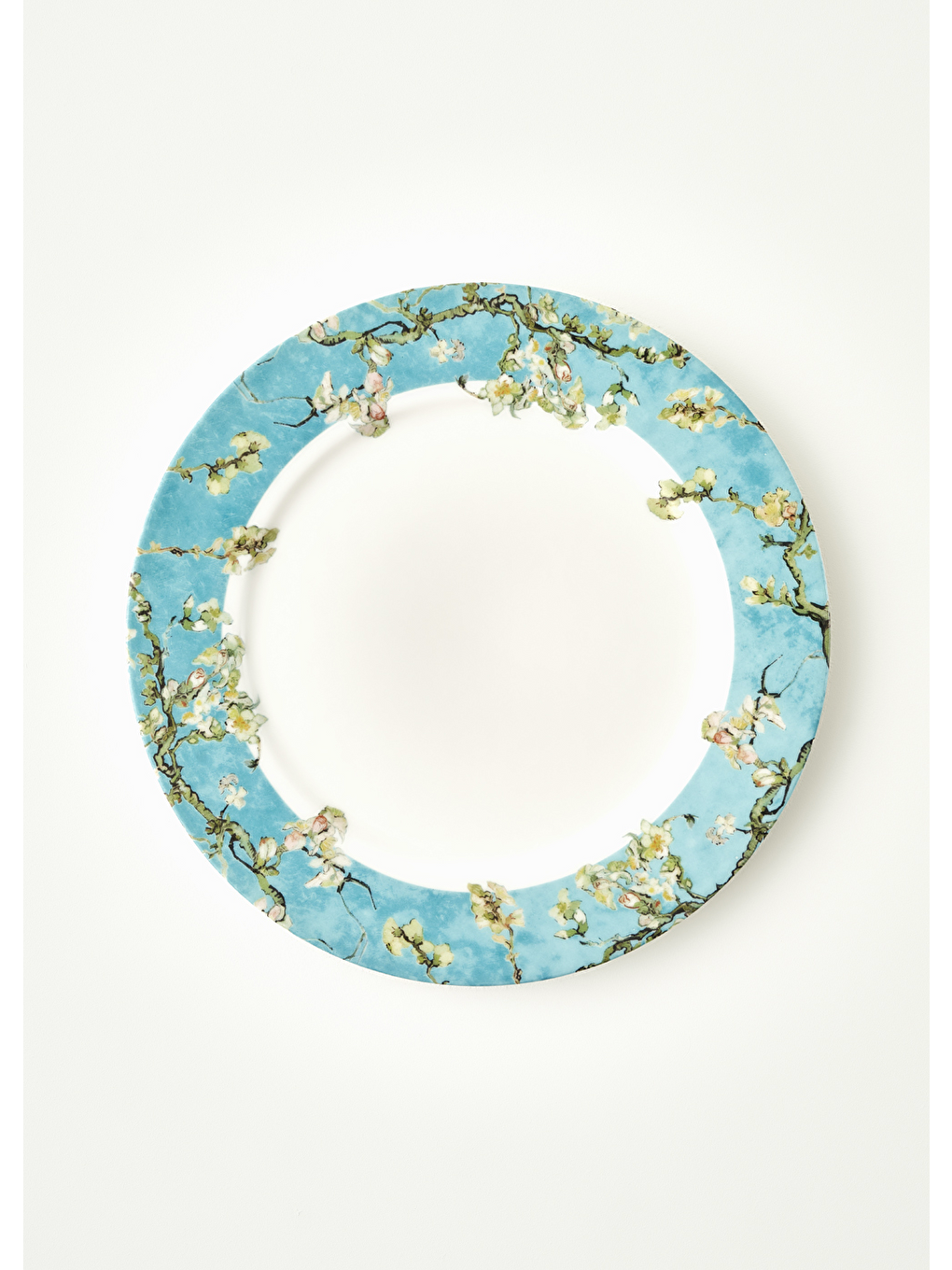 Van Gogh Almond Blossom Porselen Servis Tabağı Turkuaz (27 Cm)