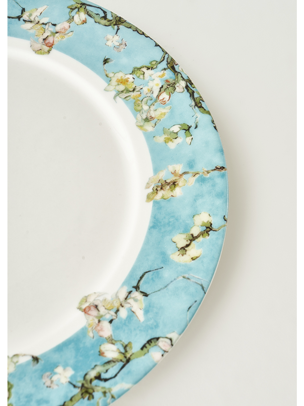 Van Gogh Almond Blossom Porselen Servis Tabağı Turkuaz (27 Cm)-1