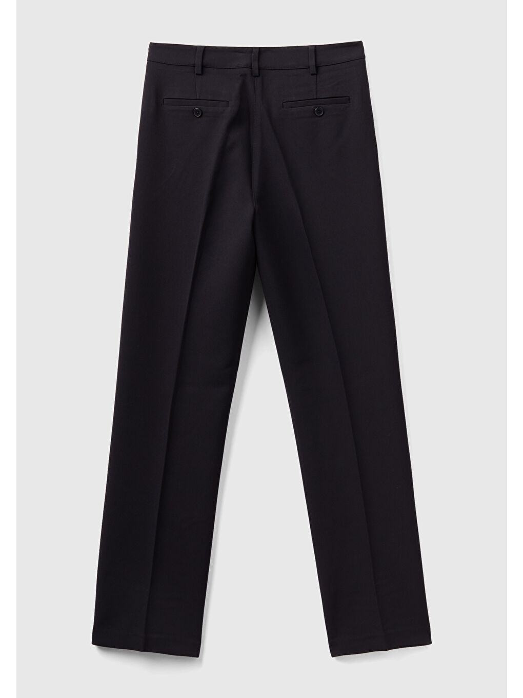 Kadın Siyah Poliviskoz Regular Fit Pantolon-3