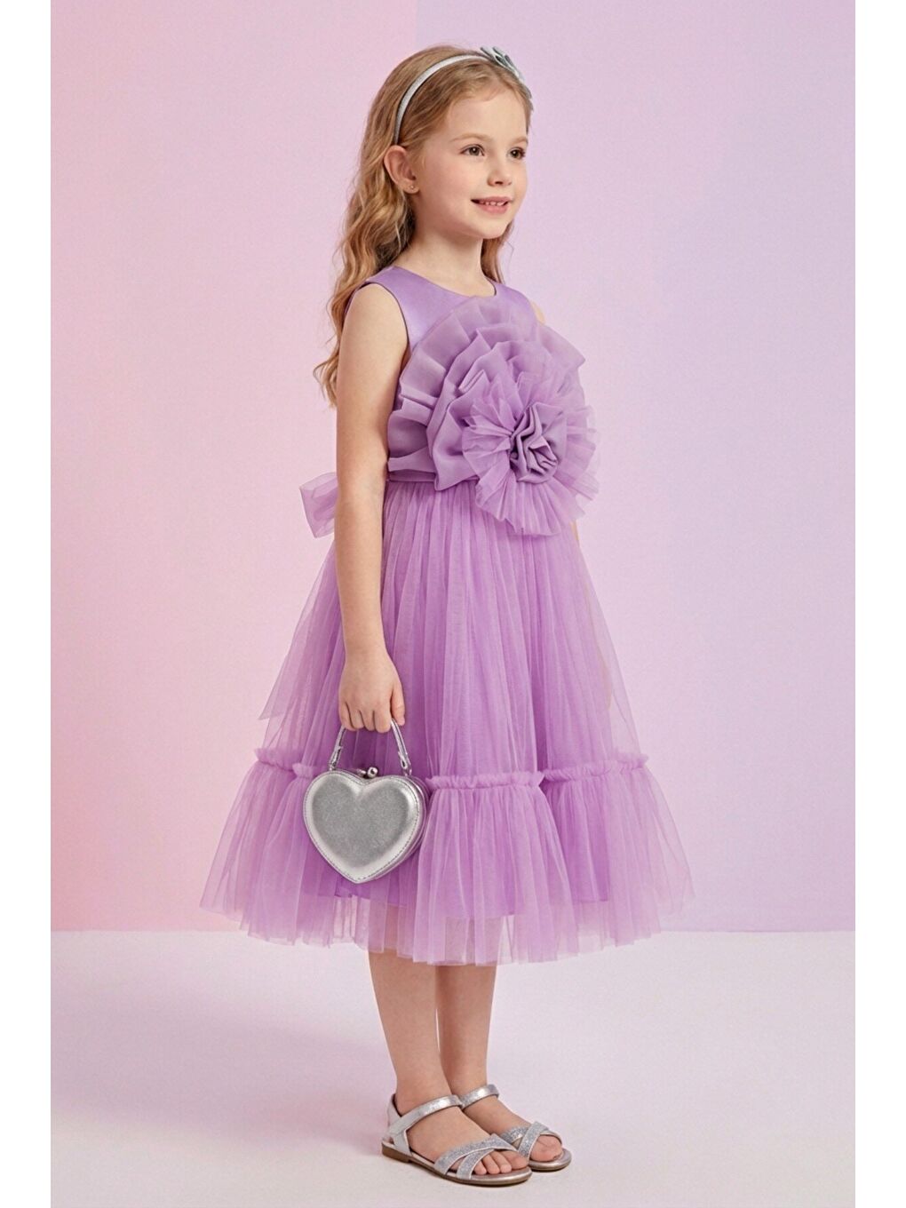 Mor Kız Çocuk Abiye-1