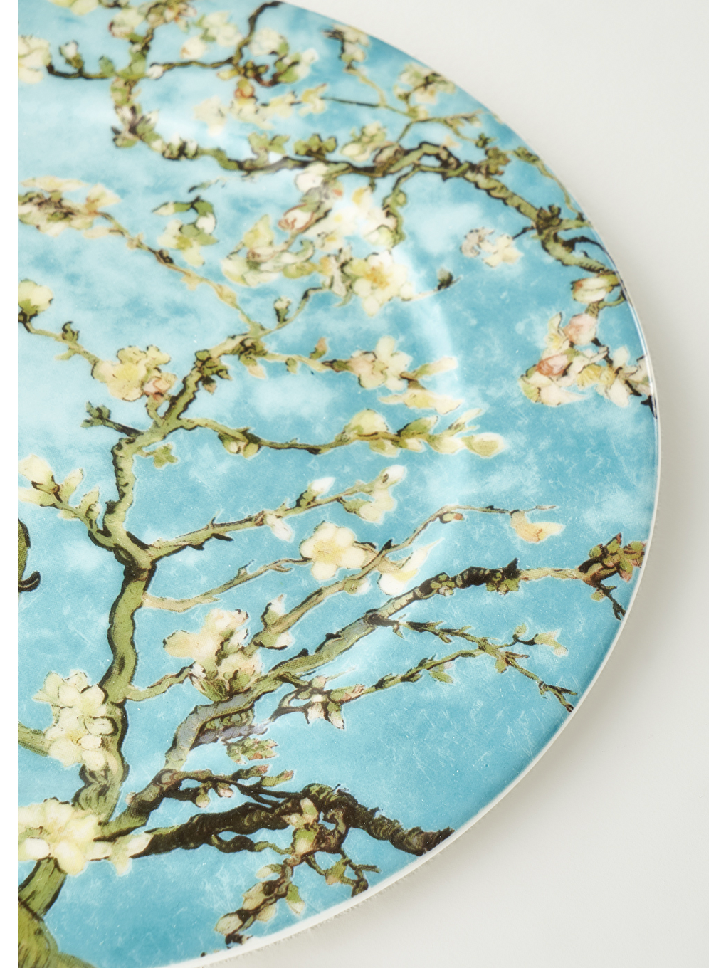Van Gogh Almond Blossom Porselen Pasta Tabağı Turkuaz (19 Cm)-1