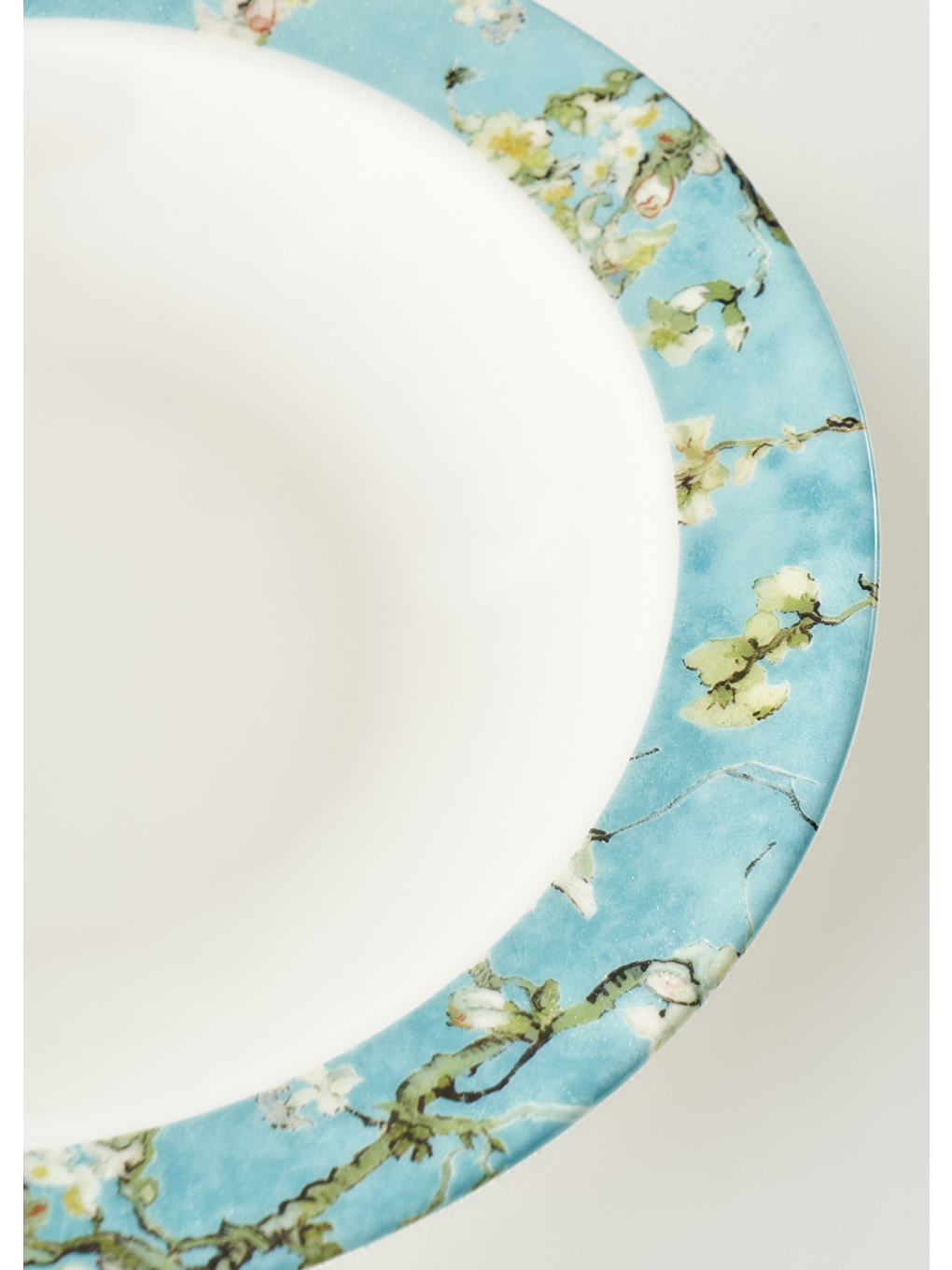 Van Gogh Almond Blossom Porselen Çukur Tabak Turkuaz (21 Cm)-1