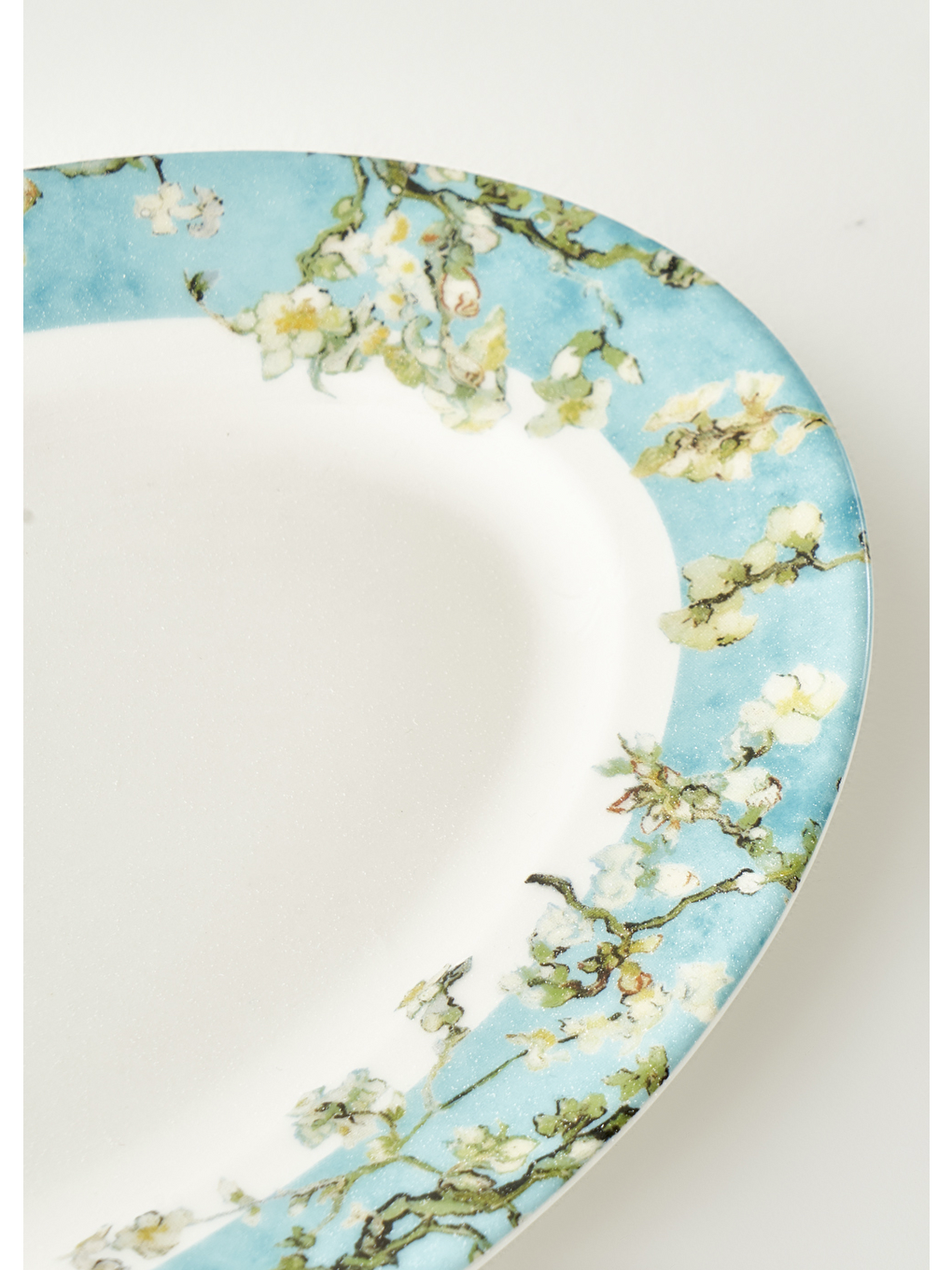Van Gogh Almond Blossom Porselen Sunum Tabağı Turkuaz (20 Cm)-1
