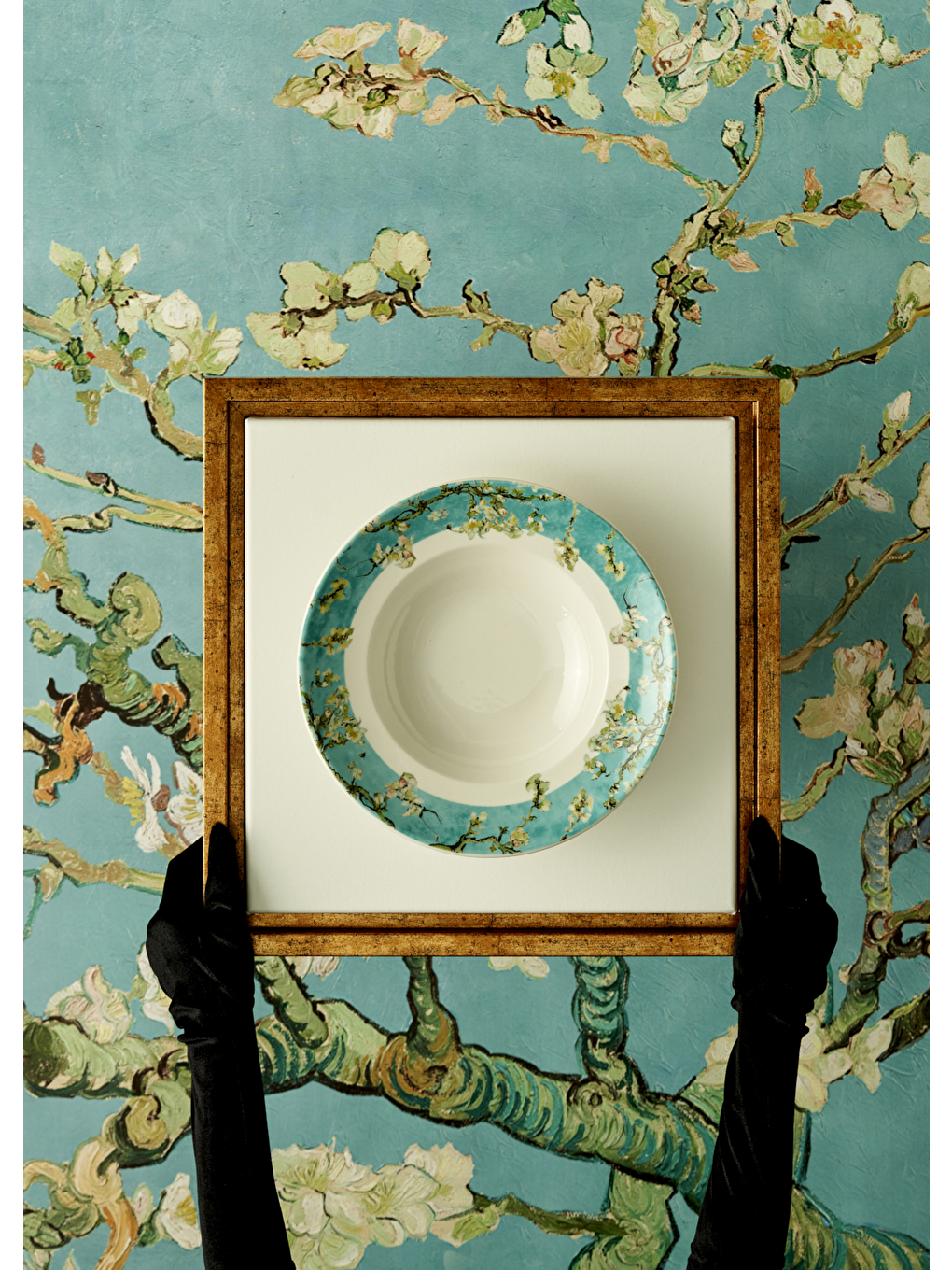 Van Gogh Almond Blossom Porselen Makarna Tabağı Turkuaz (27 Cm)-2