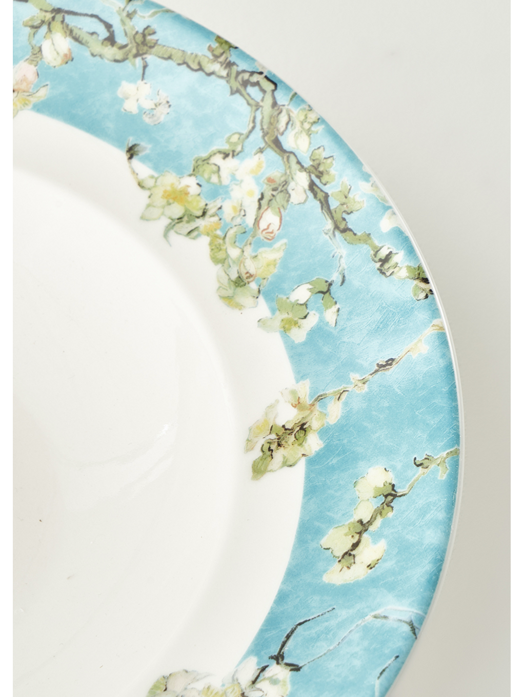 Van Gogh Almond Blossom Porselen Makarna Tabağı Turkuaz (27 Cm)-4